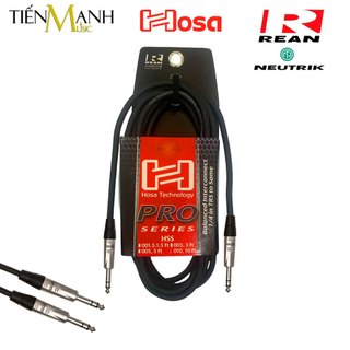 Dây cáp loa kiểm âm hosa pro balanced 2 đầu 6ly stereo trs hss-003, hss-005, hss-010 1/4 in