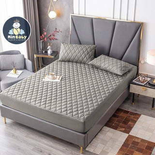 Ga Chống Thấm Cotton Chần Bông 4 Lớp Xuất Hàn chống thấm mềm mại êm ái không nóng bí không sột soạt