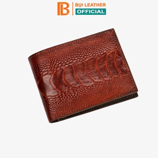 Ví nam thủ công da chân đà điểu lót da epsom cao cấp V143 Bụi Leather