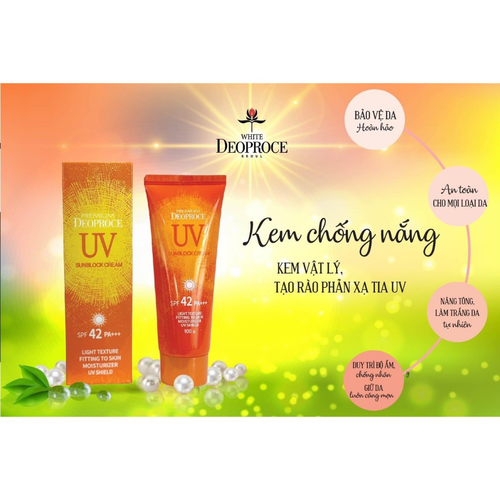 Kem chống nắng Deoproce 42 + 100g (mẫu mới)