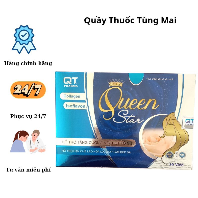 Nội tiết nữ Queen Star (Hộp 3 vỉ x 10 viên)