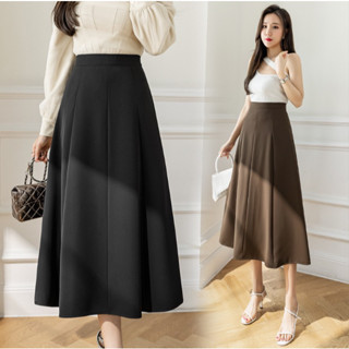 Chân váy dáng A xòe nữ AUTHENTIC TOTOSA SHOP 2 màu kiểu dáng basic M701