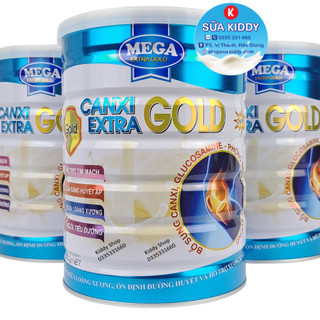 Sữa canxi cho người già Mega Canxi Extra Gold lon 900g, cam kết chính hãng, date luôn mới
