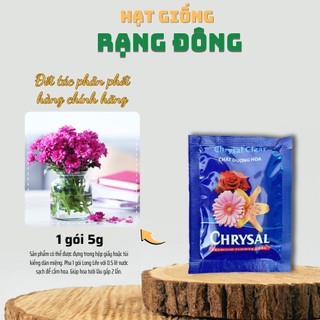 Dưỡng Hoa Lâu Tàn Chrysal - dinh dưỡng cho hoa cắm bình tươi lâu (gói 5 gr) - Hạt giống Rạng Đông