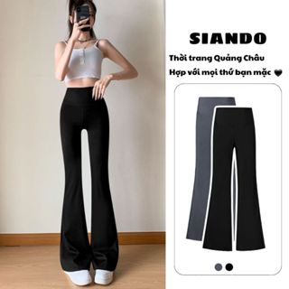 Quần legging dài ống loe cạp cao nâng mông chất đúc su dầy dặn mềm mịn hàng Quảng Châu SIANDO HM21