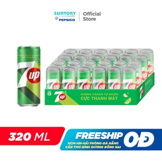 Thùng 24 lon nước ngọt có gaz 7up
