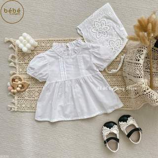 Set yếm caro đen + áo trắng B1838