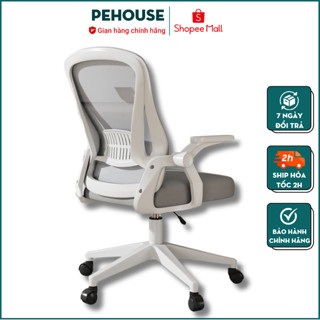 Ghế xoay văn phòng Pehouse đa tiện ích tay gập thông minh làm đẹp nội thất văn phòng