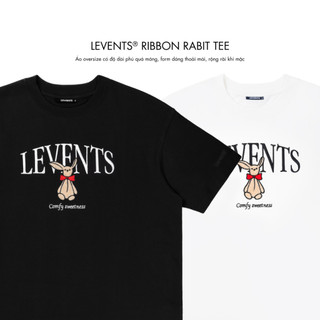 Áo Thun Levents Ribbon Rabit Tee 100% Cotton Unisex T-shirt Oversized