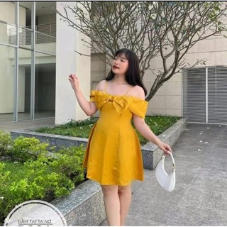 váy taffta 2 dây rớt vai bigsize