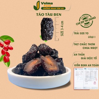 Táo đen VELMA FOOD loại Táo tàu sấy dẻo chua ngọt, thơm ngon size đại