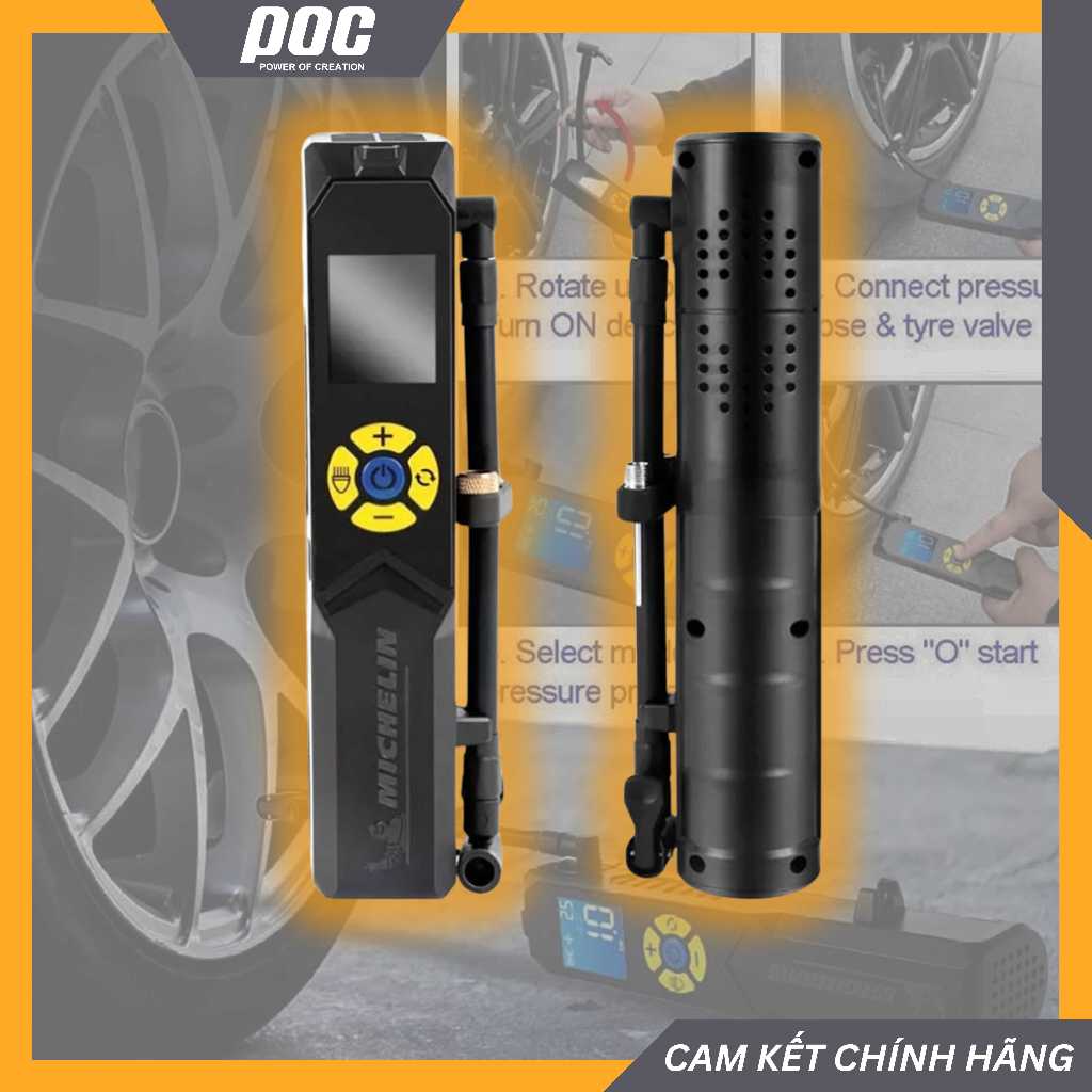 Máy Bơm Lốp Xe Michelin 3321 Mini Chính Hãng