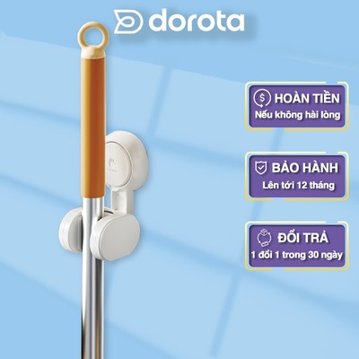 Móc treo chổi cây lau nhà cao cấp DOROTA chống nước di chuyển tái sử dụng chịu tải 5kg
