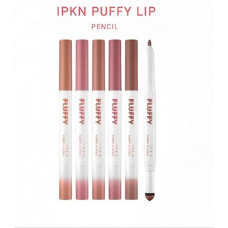 Chì Kẻ Viền Môi Kết Hợp Son Hai Đầu IPKN Fluffy Lip Pencil
