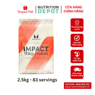 Sữa tăng cơ Impact Whey Protein Myprotein 2.5kg (83 lần dùng) tặng bình lắc - Nutrition Depot