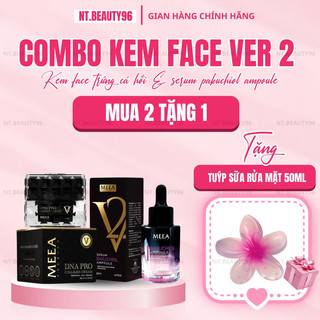 Combo kem face V2 colagen trứng cá hồi DNA meea & serum bakuchiol ampoule dưỡng trắng da, ngăn ngừa lão hoá da