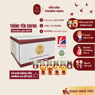 Yến sào Vũ Yến - Combo gia đình 30 / 50 hũ yến chưng sẵn - 30% yến tươi không chất bảo quản