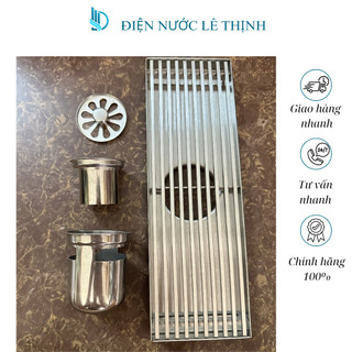 Ga thoát sàn ngăn mùi nhà tắm, phễu thu sàn dài 30cm, 60cm chất liệu inox 304 cao cấp10x30
