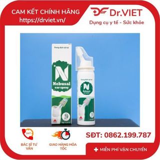 DUNG DỊCH XỊT TAI NEBUSAL EAR SPRAY CHAI 50ML GIÚP VỆ SINH TAI HÀNG NGÀY DỄ DÀNG, LÀM SẠCH RÁY TAI