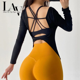 Áo tập gym thể thao dài tay tank top dáng rộng cách điệu che khuyết điểm - LAV Activewear