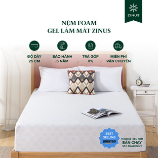 Nệm Foam Gel Mát Cao Cấp Dày 25cm Zinus - 10in Gel-Infused Foam Mattress