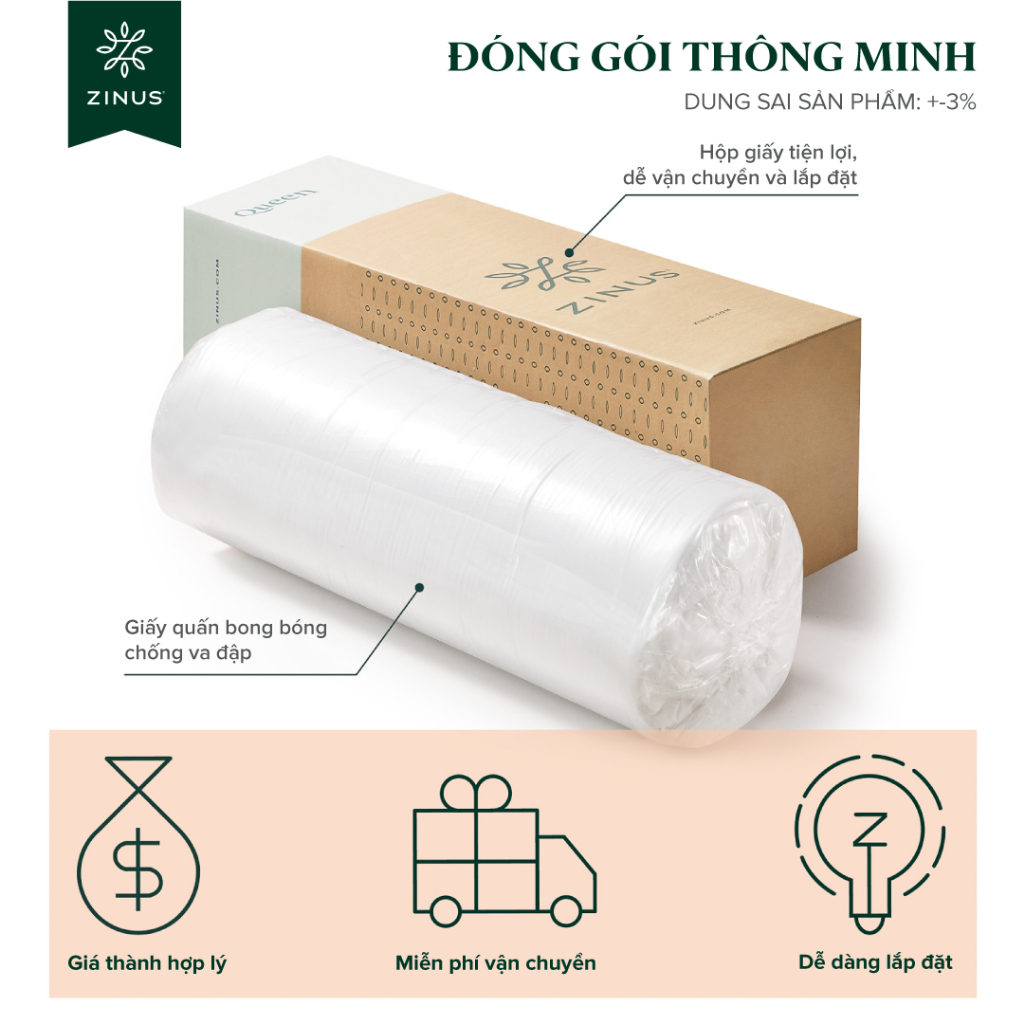 Nệm Memory Foam Gel Mát 25cm Zinus - 10in Gel-Infused Foam Mattress | BigBuy360 - bigbuy360.vn