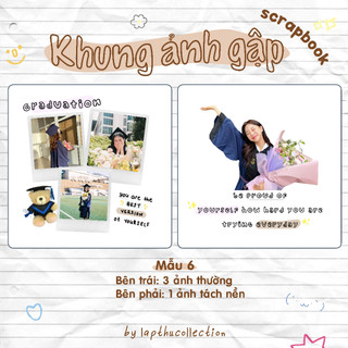 KHUNG ẢNH GẬP SCRAPBOOK - khung ảnh đôi scrapbook in hình theo yêu cầu made by lapthucollection