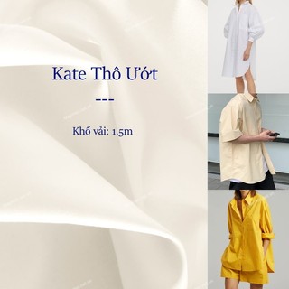 [Vải MM] (Giá 0.6m) (407) Vải Kate Thô Ướt HótTrend Dày Vừa, Không Giãn Lên Sơ Mi, Váy, Đầm, Quần, Set