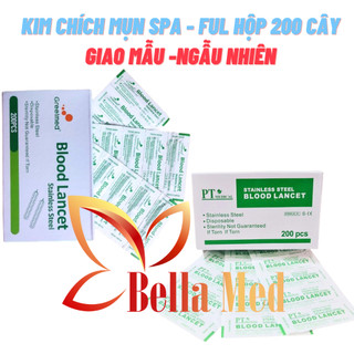 Hộp 200 Chiếc Kim Nặn Mụn Chích Mụn Blood Lancets