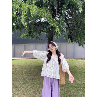 Áo Babydoll Hoa Tím (sẵn)