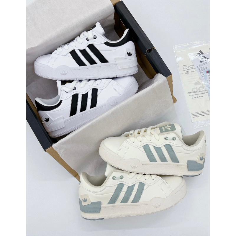 Giày thể thao Original Adidas WMNS Rey Galle Chalk White Hazy Green, Adidas sò bản mới xanh mint blue-giaythethao365