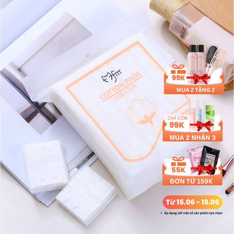 Bông Tẩy Trang 2 Mặt 3 Lớp Focus Me Gói 222 Miếng Singlelady 50 Miếng Fome03 Sing01