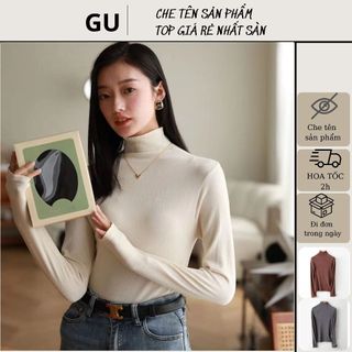 Áo Giữ Nhiệt Nữ, Áo Giữ Nhiệt Hạt Gạo Thun Dài Tay Nhiều Màu Cổ 3 Phân Đóng Hộp Mã 2281