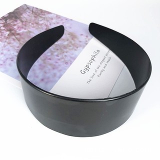 Gọng bờm nhựa không răng bản to màu đen 4.8cm H43