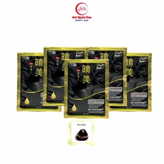 Combo 5 Gói Dầu Gội Là Nâu DGG KOMI Việt Nam, Dầu Gội Màu Nâu Đen Dùng Cho Cả Nam Và Nữ 25ml