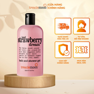 Gel tắm TREACLEMOON dưỡng da sáng mịn chiết xuất thiên nhiên hương Dâu tây 500ml