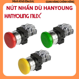 Nút nhấn dù Hanyoung phi 25,phi 30 CRE-25M1R,CRE-30MR,nút nhấn nhả hình nấm,nút nhấn nguồn,nút nhấn đề,công tắc nhấn đề