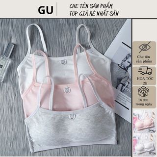 Áo Bra Cotton Học Sinh có Miếng Đệm Ngực Dáng Quây
