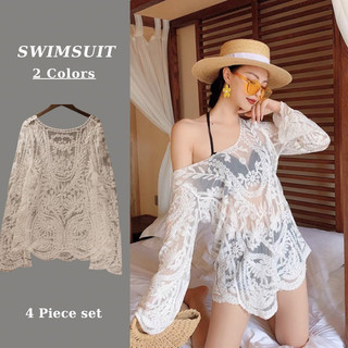 Áo ren cổ tim choàng ngoài bikini mặc đi biển sống ảo hot hit