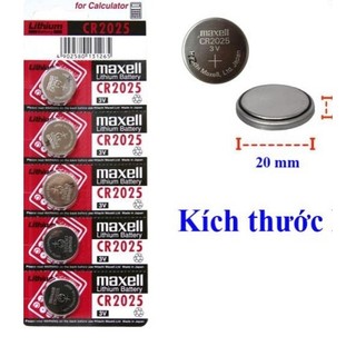 Pin CMOS CR2025 Maxell Lithium Battery 3V vỉ 5 viên