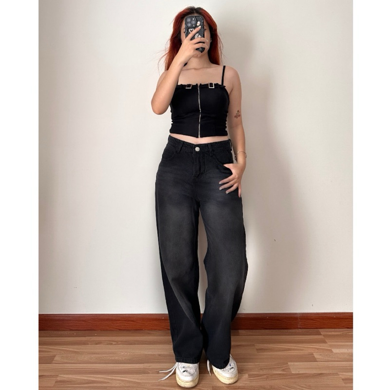 (SEPTEMBER - 2128) QUẦN JEAN OMBRE XÁM ĐEN