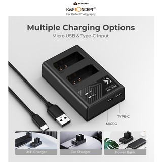 Pin máy ảnh K&F CONCEPT LP-E10 | 2 Pin 1 Sạc