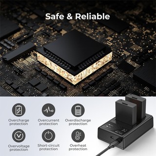 Pin máy ảnh K&F CONCEPT LP-E10 | 2 Pin 1 Sạc