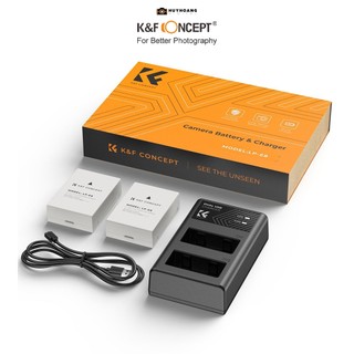 Pin máy ảnh K&F CONCEPT LP-E8 | 2 Pin 1 Sạc KF28.0027