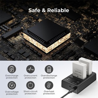 Pin máy ảnh K&F CONCEPT LP-E8 | 2 Pin 1 Sạc KF28.0027