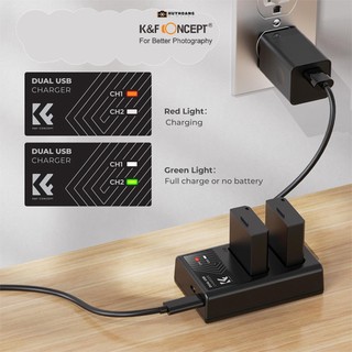 Pin máy ảnh K&F CONCEPT LP-E10 | 2 Pin 1 Sạc