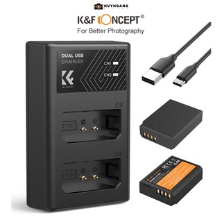 Pin máy ảnh k&f concept lp-e10 | 2 pin 1 sạc