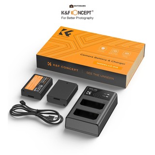 Pin máy ảnh K&F CONCEPT LP-E10 | 2 Pin 1 Sạc