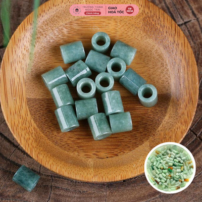 Mặt Dây Cẩm Thạch Thiên Nhiên Ống Trụ Type A Sang Trọng, Tinh Tế - Ngọc Trai Trường Thịnh
