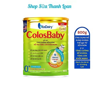 [HSD T1-2027] [Quét Mã Tích Xu] Sữa Bột Vitadairy ColosBaby Gold 0+ 800g Vị Thanh Nhạt.